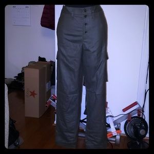 Perfect Wool  Button Cargo  Cropped Pants